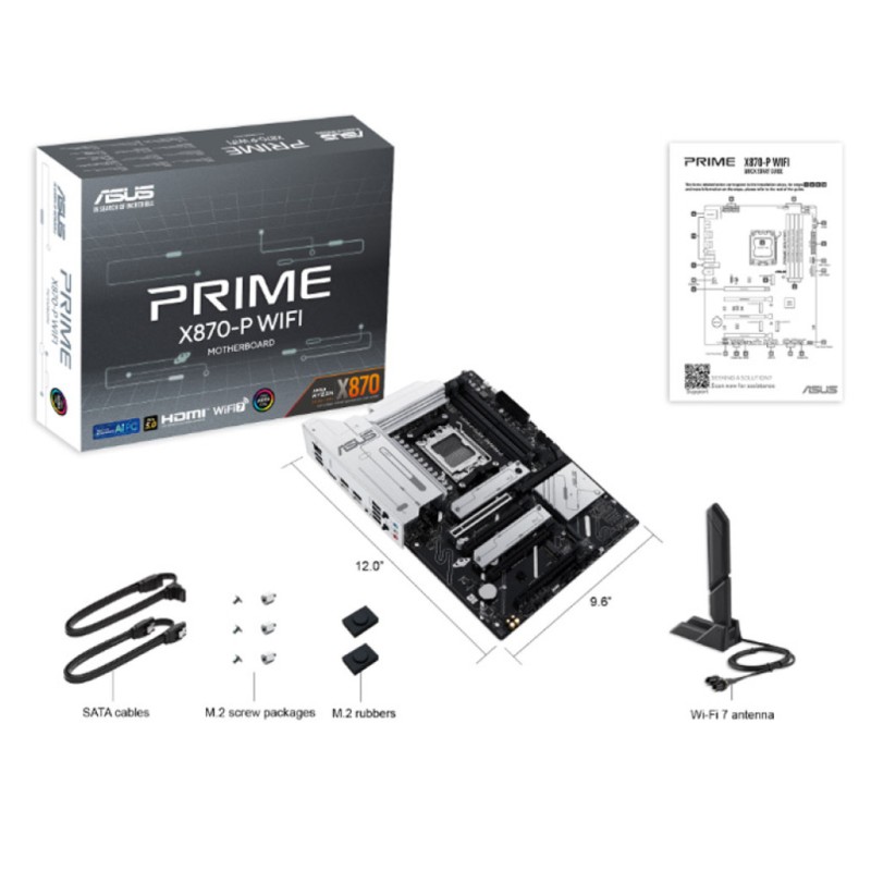 Osnovna plošča AM5 Asus Prime X870-P WiFi ATX 1xHDMI ASUS Osnovna plošča AM5 Asus Prime X870-P WiFi ATX 1xHDMI