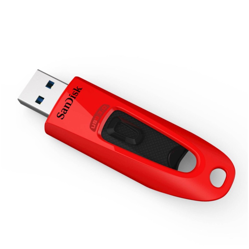 Spominski ključek 32GB USB 3.0 Sandisk Ultra 100MB/s - plastičen/drsni/rdeč (SDCZ48-032G-U46R) SANDISK Spominski ključek 32GB USB 3.0 Sandisk Ultra 100MB/s - plastičen/drsni/rdeč (SDCZ48-032G-U46R)