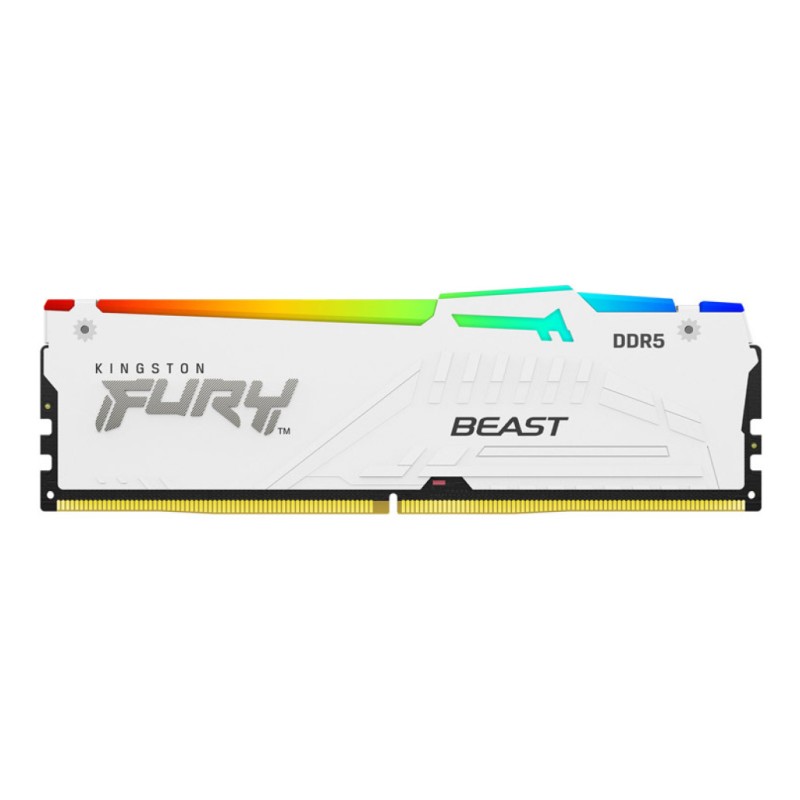 DDR5 32GB 6000MHz CL30 KIT (2x16GB) Kingston RGB Fury Beast 1,4V bela (KF560C30BWEAK2-32) KINGSTON DDR5 32GB 6000MHz CL30 KIT (2x16GB) Kingston RGB Fury Beast 1,4V bela (KF560C30BWEAK2-32)