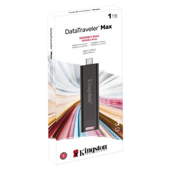 Spominski ključek 1TB USB-C Kingston DataTraveler MAX 1000MB/s 900/MB/s plastičen drsni črn (DTMAX/1TB) Spominski ključek 1TB USB-C Kingston DataTraveler MAX 1000MB/s 900/MB/s plastičen drsni črn (DTMAX/1TB)
