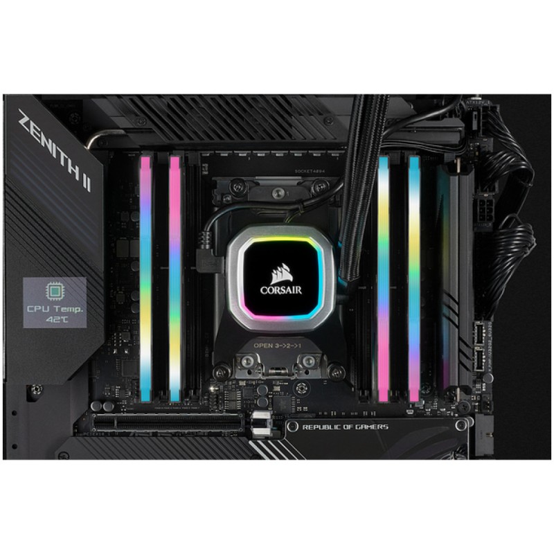 DDR4 32GB 3600MHz CL18 KIT (2x16GB) Corsair RGB Vengeance PRO SL XMP2.0 1,35V Gaming črna (CMH32GX4M2D3600C18) CORSAIR DDR4 32GB 3600MHz CL18 KIT (2x16GB) Corsair RGB Vengeance PRO SL XMP2.0 1,35V Gaming črna (CMH32GX4M2D3600C18)