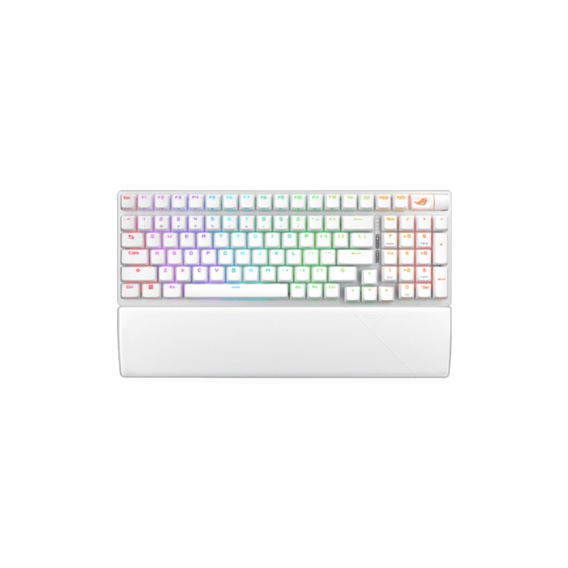 Gaming Tipkovnica brezžična, bluetooth, USB Asus ROG Strix Scope II 96 US | bela RGB (90MP037A-BKUA30) ASUS Gaming Tipkovnica brezžična, bluetooth, USB Asus ROG Strix Scope II 96 US | bela RGB (90MP037A-BKUA30)