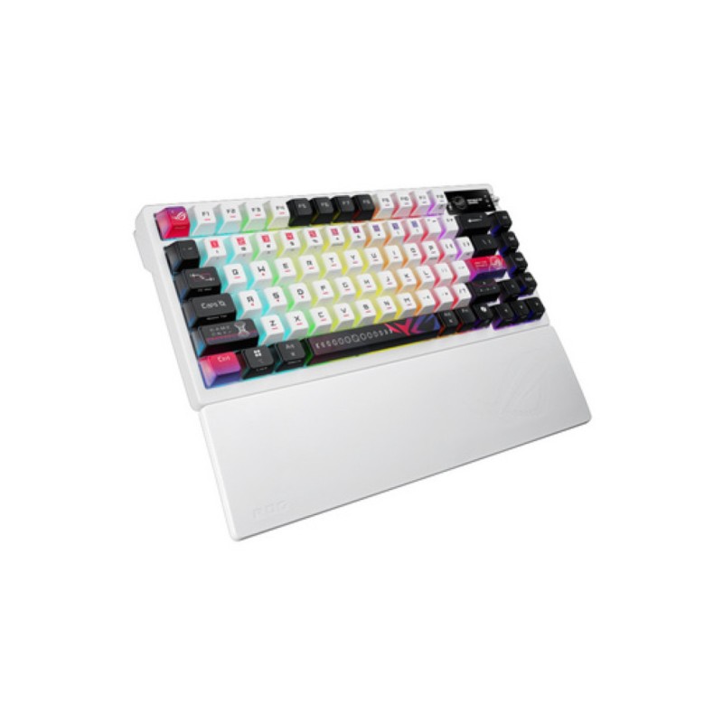 Gaming Tipkovnica brezžična Bluetooth USB-C/A Asus ROG Azoth X NX Snow V2 OLED US | črno-bela RGB (90MP044F-BKUA30) ASUS Gaming Tipkovnica brezžična Bluetooth USB-C/A Asus ROG Azoth X NX Snow V2 OLED US | črno-bela RGB (90MP044F-BKUA30)