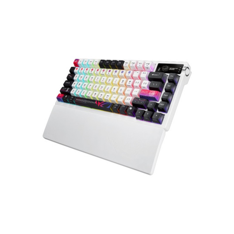 Gaming Tipkovnica brezžična Bluetooth USB-C/A Asus ROG Azoth X NX Snow V2 OLED US | črno-bela RGB (90MP044F-BKUA30) ASUS Gaming Tipkovnica brezžična Bluetooth USB-C/A Asus ROG Azoth X NX Snow V2 OLED US | črno-bela RGB (90MP044F-BKUA30)