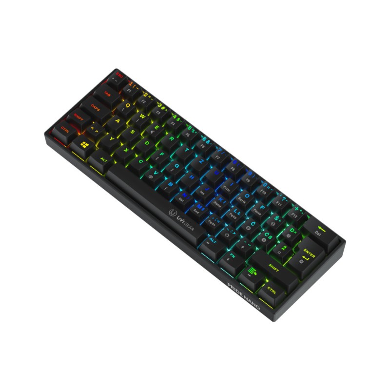 Gaming Tipkovnica Žična USB-A UVI PRIDE Nano 60% SLO | SLO gravura črna RGB (UVIPRIDENANO) UVI Gaming Tipkovnica Žična USB-A UVI PRIDE Nano 60% SLO | SLO gravura črna RGB (UVIPRIDENANO)