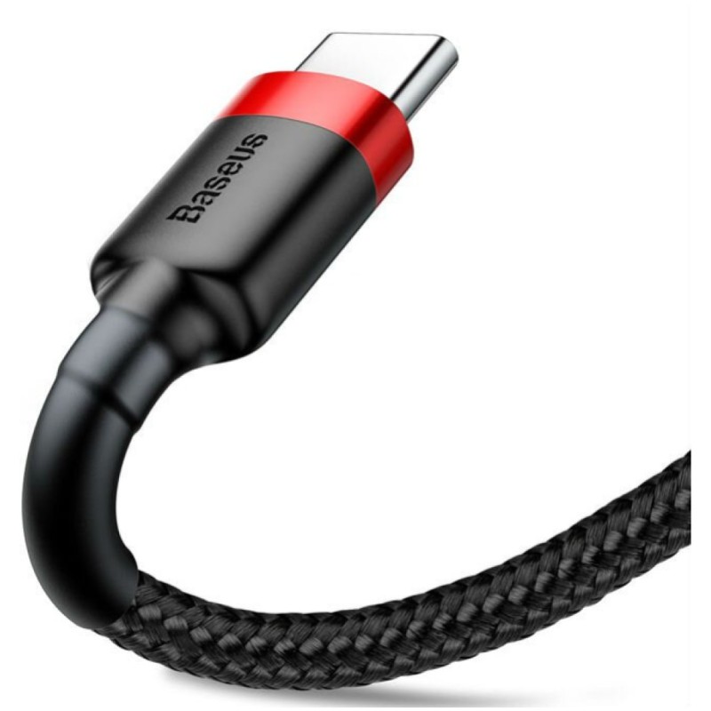 Kabel USB-C => USB-A 2.0 tekstil ovoj 2,00m 5V/2A QC3 Baseus črn/rdeč (CATKLF-C91) Baseus Kabel USB-C => USB-A 2.0 tekstil ovoj 2,00m 5V/2A QC3 Baseus črn/rdeč (CATKLF-C91)