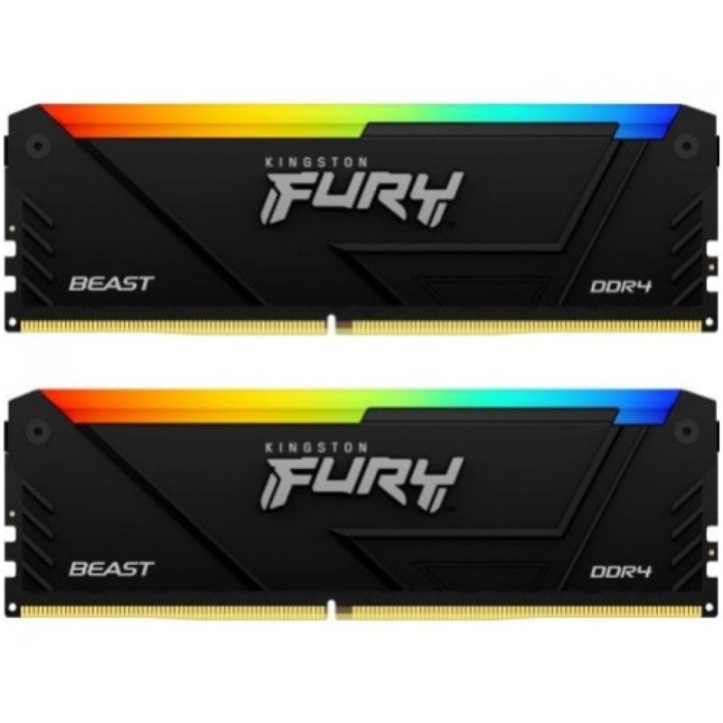 DDR4 64GB 3200MHz CL16 KIT (2x32GB) Kingston RGB Fury Beast XMP2.0 1,35V Fury črna (KF432C16BB2AK2/64) KINGSTON DDR4 64GB 3200MHz CL16 KIT (2x32GB) Kingston RGB Fury Beast XMP2.0 1,35V Fury črna (KF432C16BB2AK2/64)