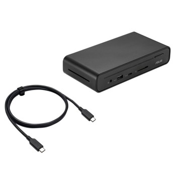 Priklopna postaja USB-C => Asus DC301 1xHDMI 2xDisplayPort 3xUSB3.2 USB-C 90W 1xLAN čitalec kartic SD/microSD 1x3,5mm ()