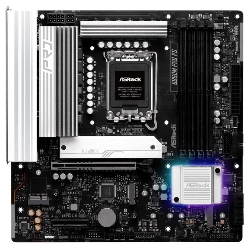 Osnovna plošča LGA1851 Asrock PRO RS microATX HDMI DisplayPort Asrock Osnovna plošča LGA1851 Asrock PRO RS microATX HDMI DisplayPort
