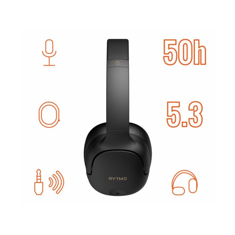 Slušalke brezžične Manta naglavne BT RYTMO ELEGANCE črne ANC Bluetooth () Manta Slušalke brezžične Manta naglavne BT RYTMO ELEGANCE črne ANC Bluetooth ()