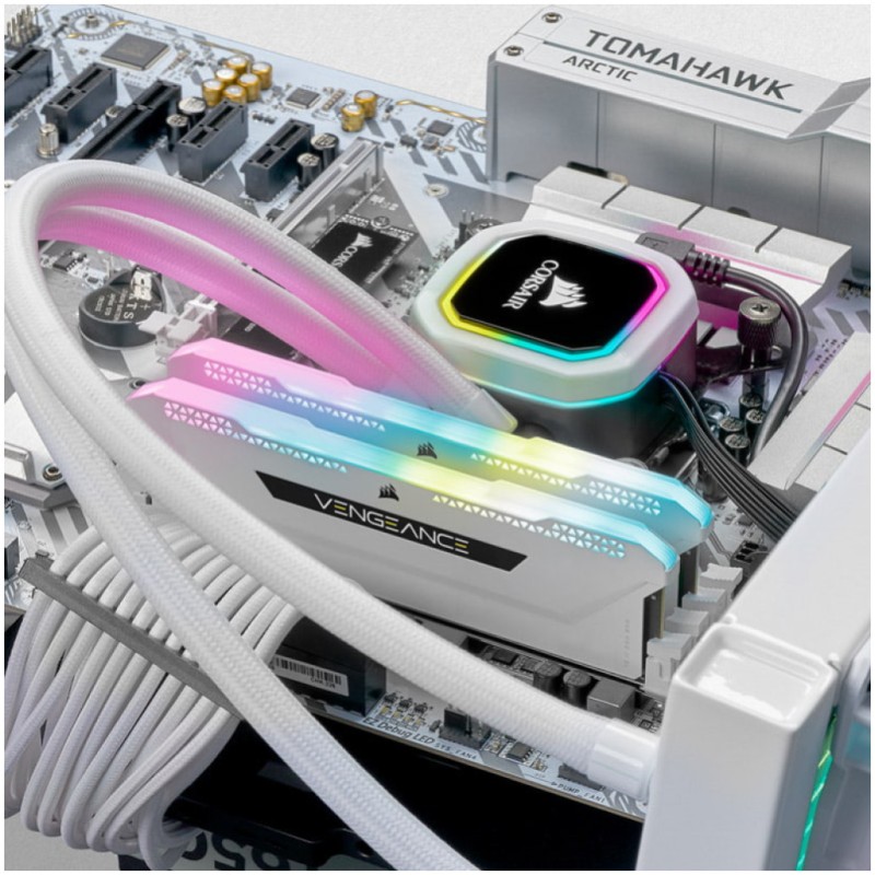 DDR4 32GB 3200MHz CL16 KIT (2x16GB) Corsair RGB Vengeance 1.35V Gaming bela (CMH32GX4M2E3200C16W) CORSAIR DDR4 32GB 3200MHz CL16 KIT (2x16GB) Corsair RGB Vengeance 1.35V Gaming bela (CMH32GX4M2E3200C16W)
