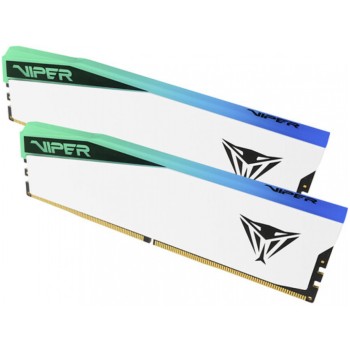 DDR5 64GB 6200MHz CL40 KIT (2x32GB) Patriot RGB Viper Elite 5 1,35V PC bela (PVER564G62C42KW)