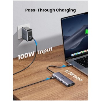 Priklopna postaja USB-C => Ugreen 3x USB 3.0 tip A 1x HDMI 4K@30Hz 1x VGA 1x RJ45 1x 3,5 1x USB-C PD 100W čitalec kartic (15601) Priklopna postaja USB-C => Ugreen 3x USB 3.0 tip A 1x HDMI 4K@30Hz 1x VGA 1x RJ45 1x 3,5 1x USB-C PD 100W čitalec kartic (15601)
