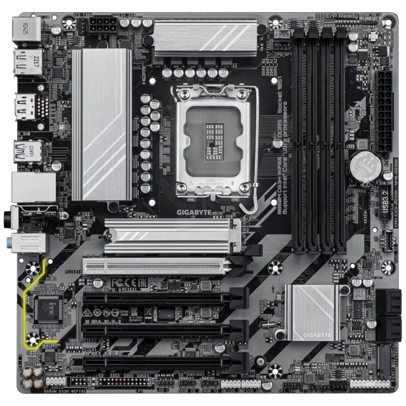 Osnovna plošča LGA1851 GigaByte B860M DS3H WiFi6E microATX HDMI 2xDisplayPort GIGABYTE Osnovna plošča LGA1851 GigaByte B860M DS3H WiFi6E microATX HDMI 2xDisplayPort