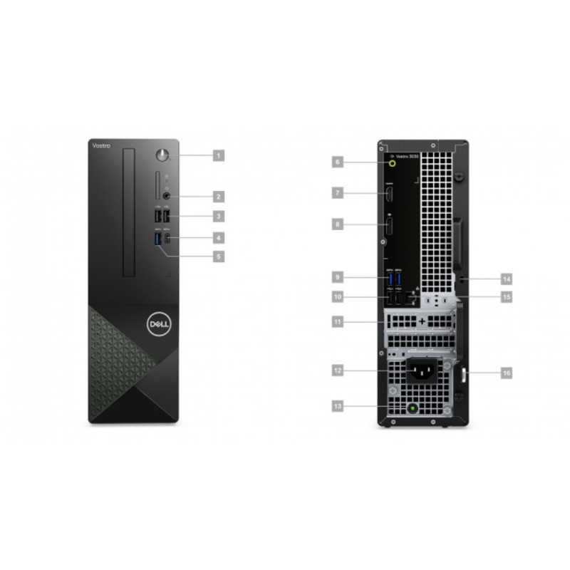 Računalnik Dell SFF Vostro 3030 i5-14400/B660/16GB/1TB/Intel 730 HDMI DP /BT WiFi RJ45/180W-89%/Win11Pro 3030-CTO2 Dell Računalnik Dell SFF Vostro 3030 i5-14400/B660/16GB/1TB/Intel 730 HDMI DP /BT WiFi RJ45/180W-89%/Win11Pro 3030-CTO2