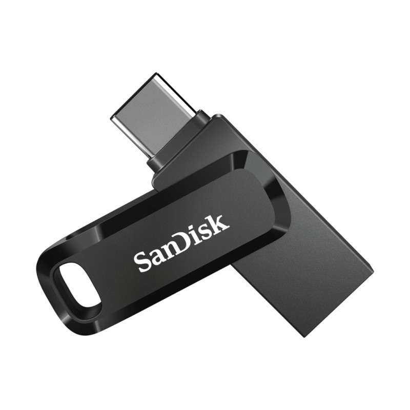 Spominski ključek 128GB USB 3.2/USB-C Sandisk Dual Drive Go 400MB/s plastičen vrtljiv črn (SDDDC3-128G-G46) SANDISK Spominski ključek 128GB USB 3.2/USB-C Sandisk Dual Drive Go 400MB/s plastičen vrtljiv črn (SDDDC3-128G-G46)