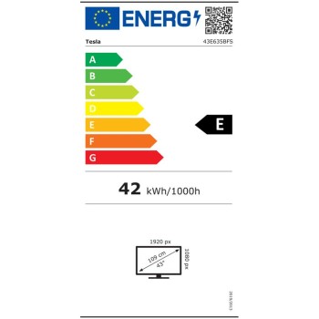 TV sprejemnik Tesla 43,0" 109 cm 43E635BFS 1920x1080 LED SMART Android 3xHDMI 2xUSB BT WiFi 60Hz TV sprejemnik Tesla 43,0" 109 cm 43E635BFS 1920x1080 LED SMART Android 3xHDMI 2xUSB BT WiFi 60Hz