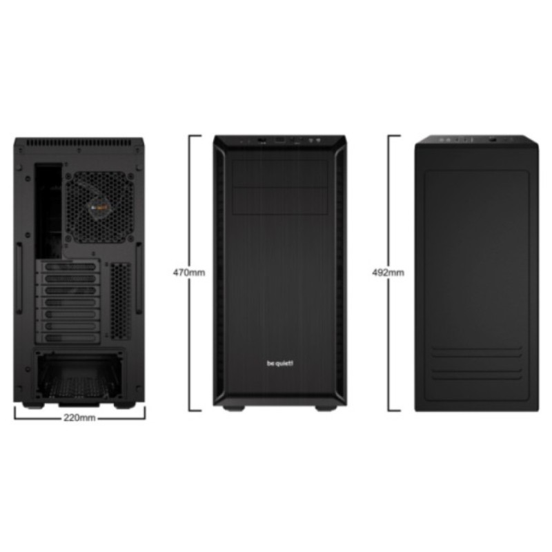 Ohišje Bequiet Pure Base 600 (BG021) MidiATX - črna be quiet! Ohišje Bequiet Pure Base 600 (BG021) MidiATX - črna