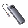 Priklopna postaja USB-C => BASEUS Metal Gleam Series 9v1 2x HDMI 2xUSB3.0 1xUSB2.0 USB-C 100W 1xRJ45 čitalec kartic SD/microSD/TF (WKWG060013) Baseus Priklopna postaja USB-C => BASEUS Metal Gleam Series 9v1 2x HDMI 2xUSB3.0 1xUSB2.0 USB-C 100W 1xRJ45 čitalec kartic SD/microSD/TF (WKWG060013)