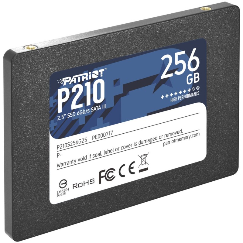 Disk SSD 8,9cm (3,5) SATA3 256GB Patriot P210 2,5 500/400MB/s (P210S256G25) PATRIOT Disk SSD 8,9cm (3,5) SATA3 256GB Patriot P210 2,5 500/400MB/s (P210S256G25)