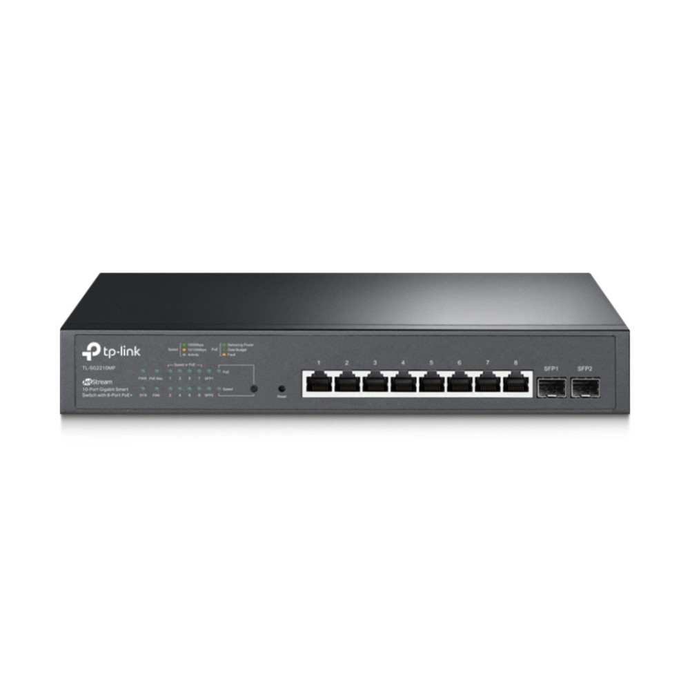 STIKALO 8-PORT 2xSFP TP-Link JetStream Smart 100/1000 1000 PoE+ (TL-SG2210MP) TP-LINK STIKALO 8-PORT 2xSFP TP-Link JetStream Smart 100/1000 1000 PoE+ (TL-SG2210MP)
