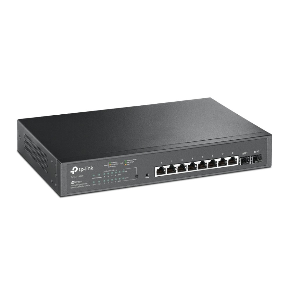 STIKALO 8-PORT 2xSFP TP-Link JetStream Smart 100/1000 1000 PoE+ (TL-SG2210MP) TP-LINK STIKALO 8-PORT 2xSFP TP-Link JetStream Smart 100/1000 1000 PoE+ (TL-SG2210MP)