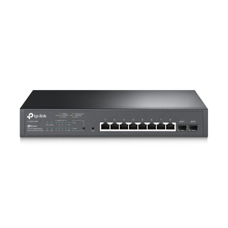 STIKALO 8-PORT 2xSFP TP-Link JetStream Smart 100/1000 1000 PoE+ (TL-SG2210MP) TP-LINK STIKALO 8-PORT 2xSFP TP-Link JetStream Smart 100/1000 1000 PoE+ (TL-SG2210MP)