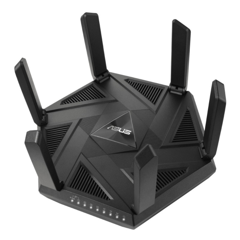 Usmerjevalnik brezžični Asus RT-AXE7800 WiFi6E 802.11ax AX7800 4804Mbit/s triband OFDMA MU-MIMO MESH 3xLAN 1xLAN/WAN2,5GB 1xLAN/WAN1GB 6x antena (90IG07B0-MU9B00)