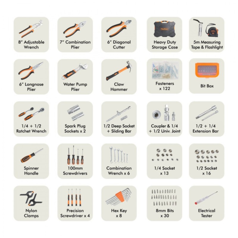 Set orodja VonHaus 256-delni - (3515180)