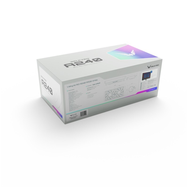Vodno hlajenje Valkyrie A240 - 240mm ARGB bela (VK-AIOA240W) Valkyrie Vodno hlajenje Valkyrie A240 - 240mm ARGB bela (VK-AIOA240W)