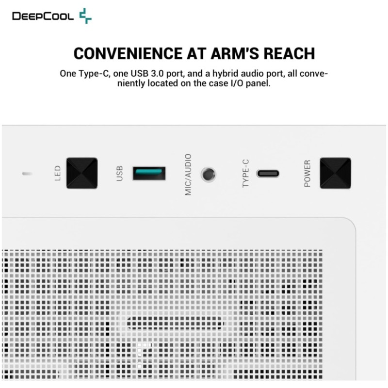 Ohišje Deepcool CH560 Digital MidiATX - bela RGB Deepcool Ohišje Deepcool CH560 Digital MidiATX - bela RGB