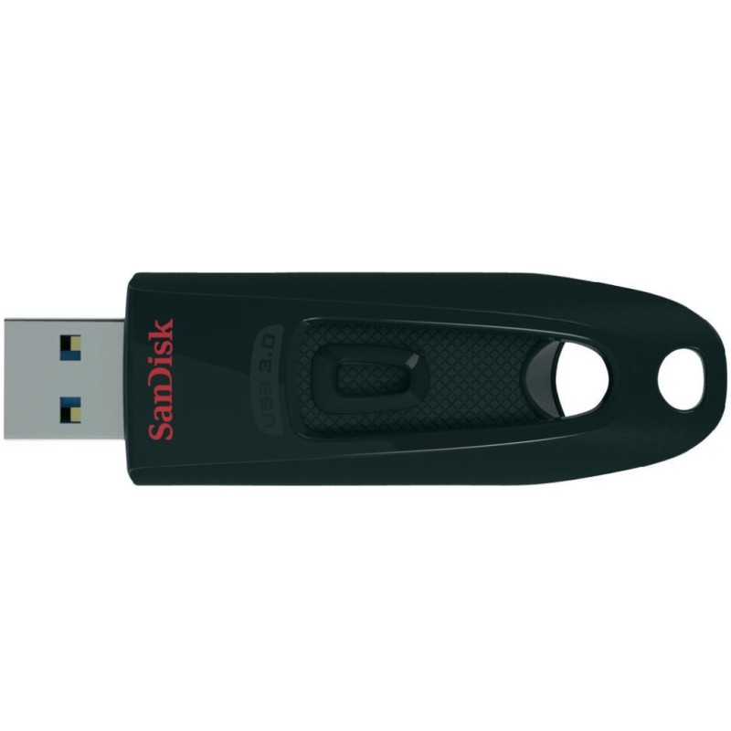 Spominski ključek 16GB USB 3.0 Sandisk Ultra 80MB/s - plastičen/drsni/črn (SDCZ48-016G-U46)