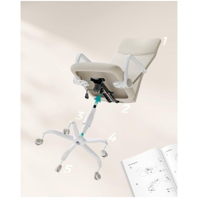 Ergonomski pisarniški stol SONGMICS bež SONGMICS Ergonomski pisarniški stol SONGMICS bež