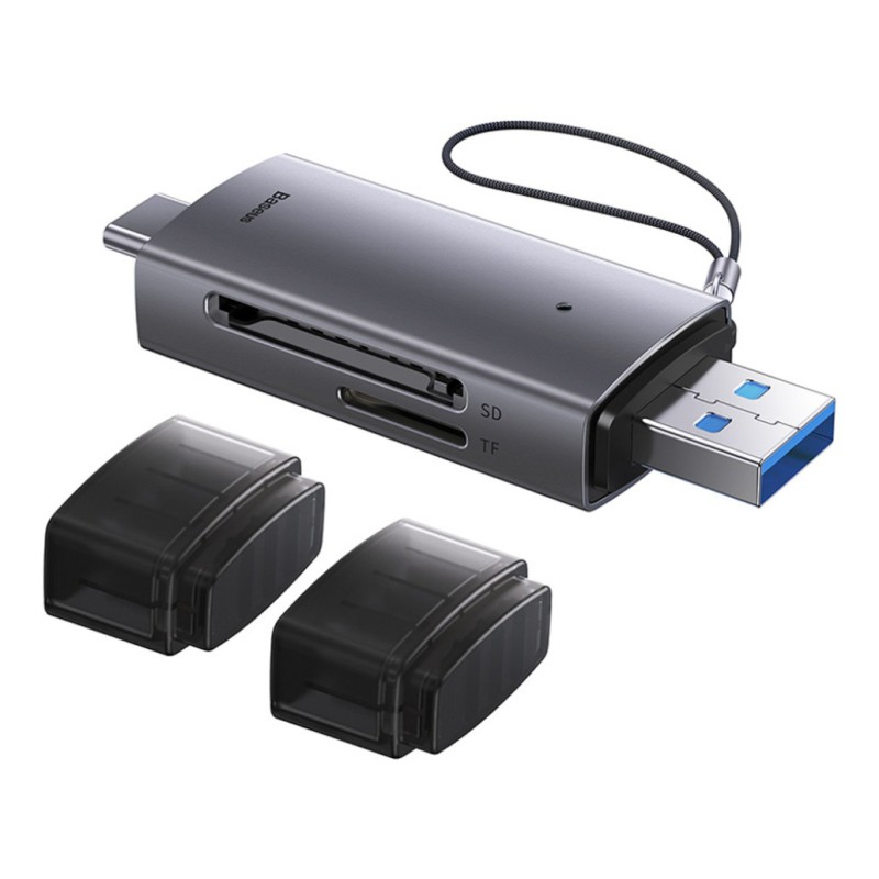 Zunanji čitalec kartic BASEUS Lite USB3.0/USB-C za SD TF (WKQX060113) Baseus Zunanji čitalec kartic BASEUS Lite USB3.0/USB-C za SD TF (WKQX060113)