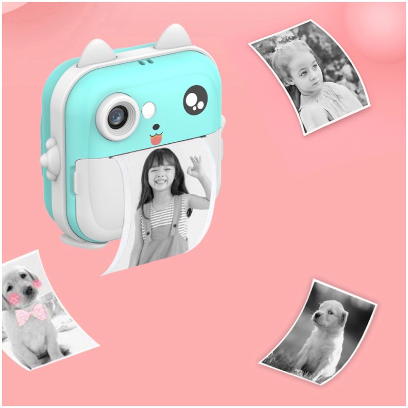 Otroški 2v1 fotoaparat s termalnim tiskalnikom Wozinsky WDT-02 moder Wozinsky Otroški 2v1 fotoaparat s termalnim tiskalnikom Wozinsky WDT-02 moder