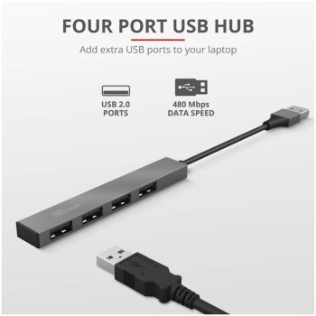 HUB USB 2.0 4portni Trust HALYX 4 (23786) HUB USB 2.0 4portni Trust HALYX 4 (23786)