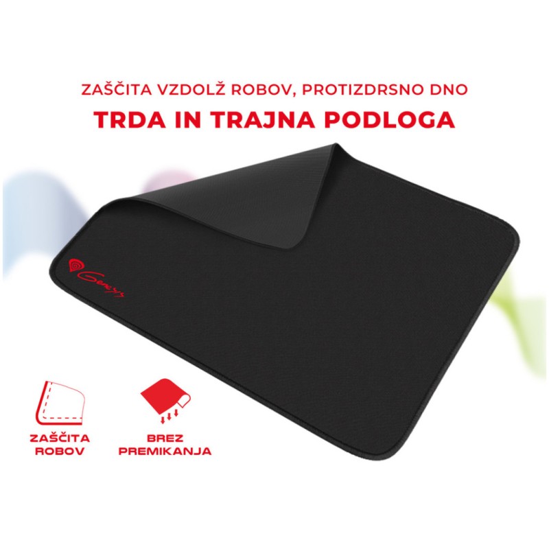 Podloga za miško Genesis mikrovlakna 400x330x2,5 CARBON 500 L LOGO vodoodporna črna Genesis Podloga za miško Genesis mikrovlakna 400x330x2,5 CARBON 500 L LOGO vodoodporna črna