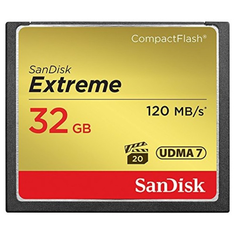 Spominska kartica Compact Flash 32GB Sandisk Etreme 120MB/s/85MB/s (SDCFXSB-032G-G46)