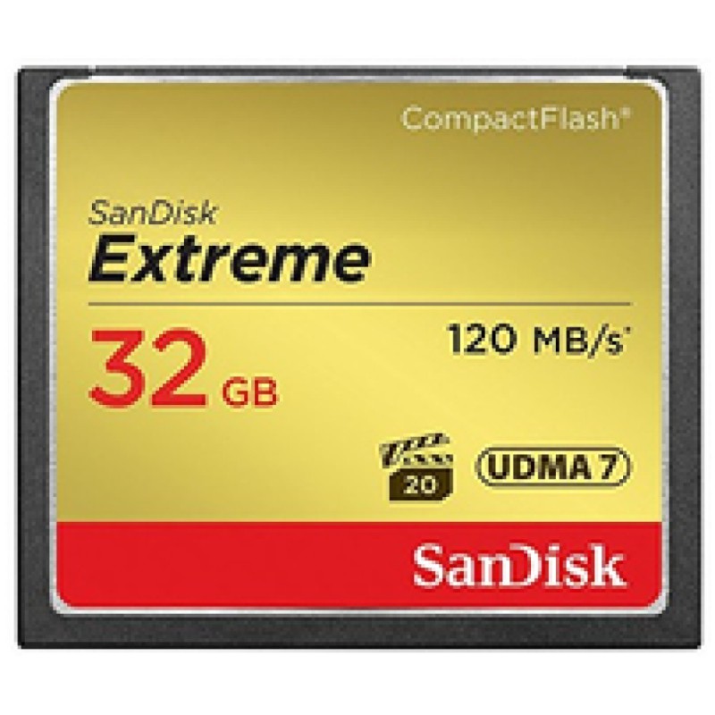 Spominska kartica Compact Flash 32GB Sandisk Etreme 120MB/s/85MB/s (SDCFXSB-032G-G46)