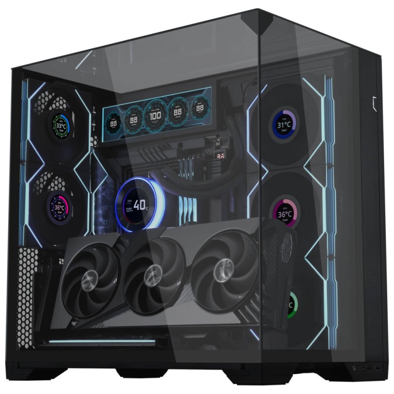 Nosilec grafične kartice Lian Li  z dvižnim kablom PCIe 5.0, RGB - črna