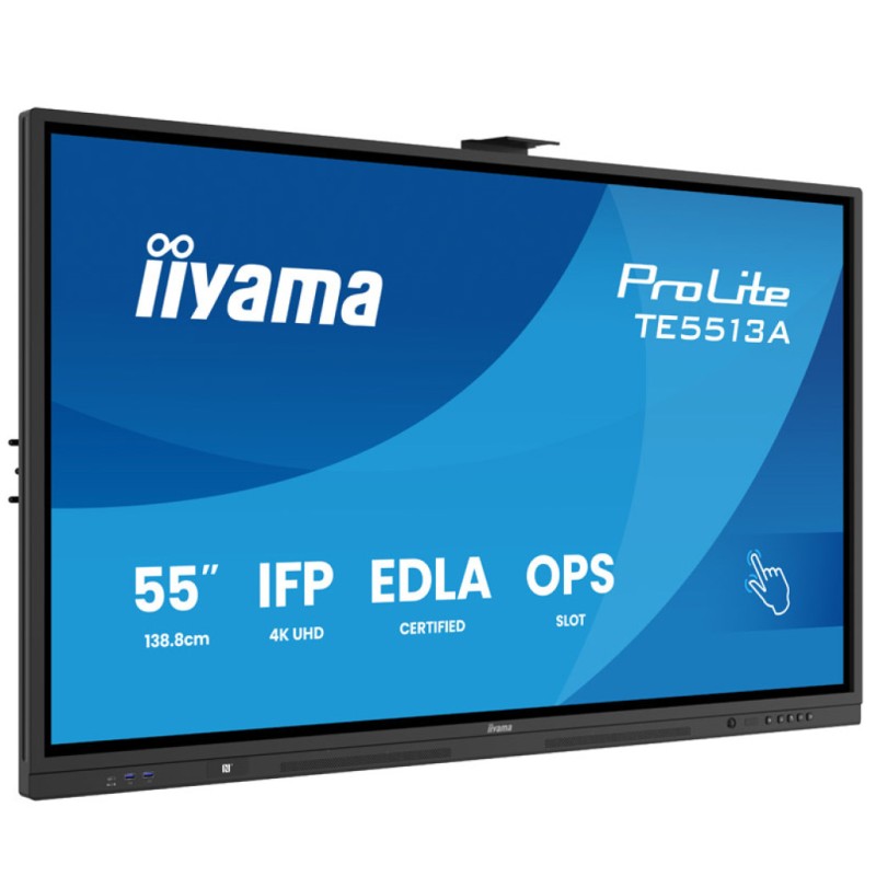 Interaktivni zaslon Iiyama 139,7 cm 55,0 TE5513A-B1AG 3840x2160 Android 14  Priložena 4 pisala 40 točkovni touch