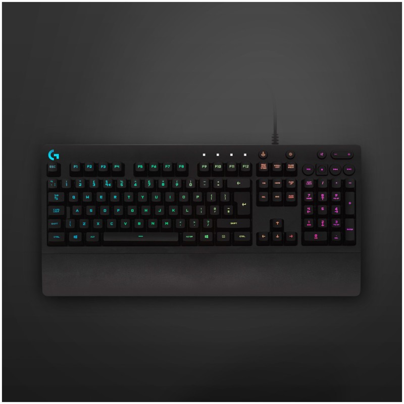 Gaming Tipkovnica USB Logitech G213 Prodigy US international | SLO gravura črna RGB (920-008093)