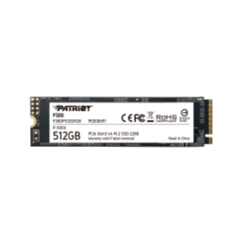 Patriot P300 512GB M.2 NVMe SSD PCIe Gen 3 x4 PATRIOT Patriot P300 512GB M.2 NVMe SSD PCIe Gen 3 x4