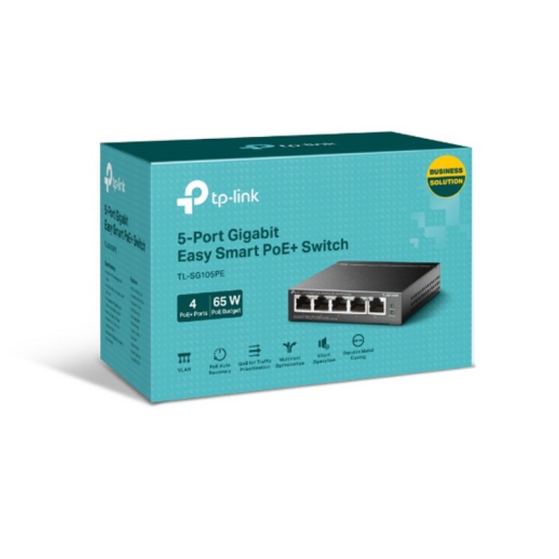 KALO 5-PORT TL-SG105PE Easy Smart Switch 100/1000 4-Port PoE+ (TL-SG105PE)