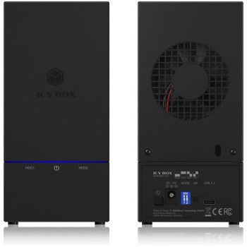 RAID ohišje IcyBox IB-RD3621-C31 2x 2,5"/3,5" SATA HDD/SSD USB 3.1 RAID 0/1 RAID ohišje IcyBox IB-RD3621-C31 2x 2,5"/3,5" SATA HDD/SSD USB 3.1 RAID 0/1