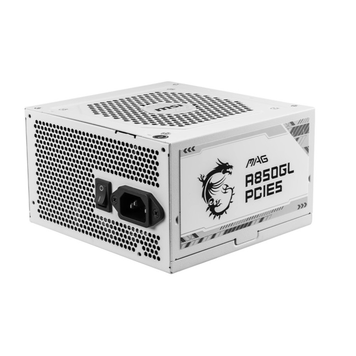Napajalnik - 850W MSI MAG A850GL 80Plus Gold 90% ATX 3.1 (Gen5) Modular 120mm bela (30919872) Napajalnik - 850W MSI MAG A850GL 80Plus Gold 90% ATX 3.1 (Gen5) Modular 120mm bela (30919872)