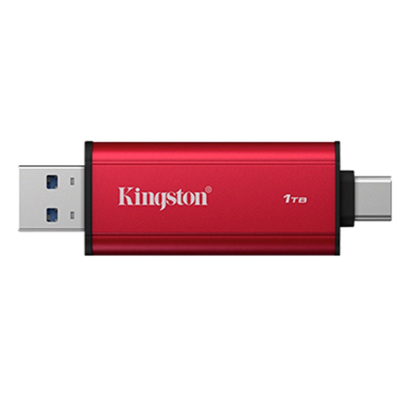 Prenosni disk SSD 1TB USB-C/A Kingston Dual Portable 1050MB/s  - rdeča (SPSD/1TB)