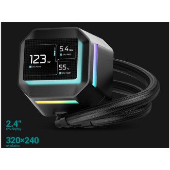 Vodno hlajenje DeepCool LM240 LCD - 240mm ARGB črna (R-LM240-BKDMMC-1) Vodno hlajenje DeepCool LM240 LCD - 240mm ARGB črna (R-LM240-BKDMMC-1)