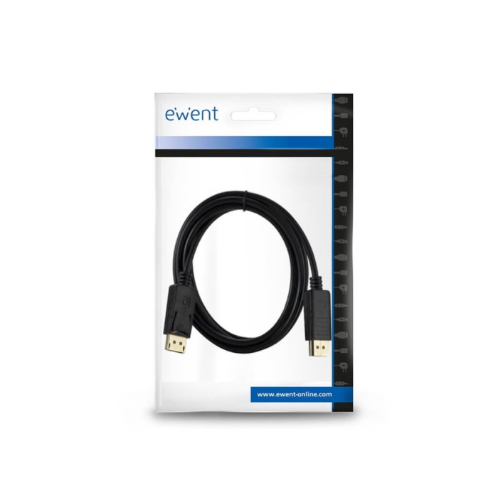 Kabel DisplayPort (m) => DisplayPort (m) 3,0m Ewent EC1407 pozlačeni konektorji 8K@60Hz 4K@240Hz - črn (EC1407) Kabel DisplayPort (m) => DisplayPort (m) 3,0m Ewent EC1407 pozlačeni konektorji 8K@60Hz 4K@240Hz - črn (EC1407)