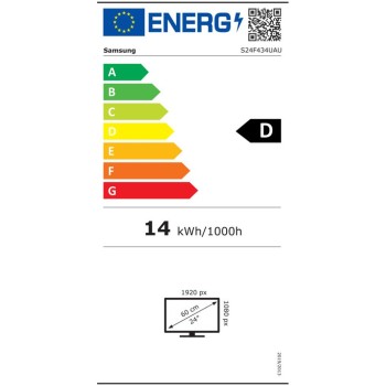 Monitor Samsung 61 cm (24,0") S24F434UAU 1920x1080 100Hz IPS 5ms HDMI DisplayPort USB-C 90W DP-Out 4xUSB3.2 USB-C-Out Pivot  sRGB99% RJ45 EssentialS4